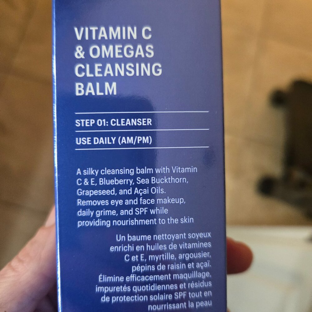 Lot of 2 al of Skin Vitamin C & Omegas Cleansing Balm 3.4 fl oz FULL SZ EXP 7/27